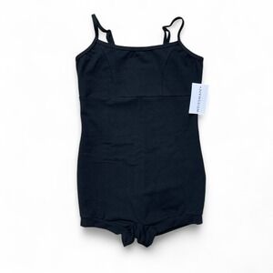 Weissman Dancewear Children's Size L Camisole Biketard Unitard Black CL7837‎ NWT
